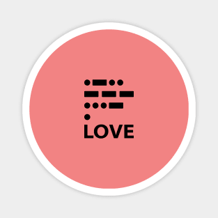 Morse Code Love message Magnet